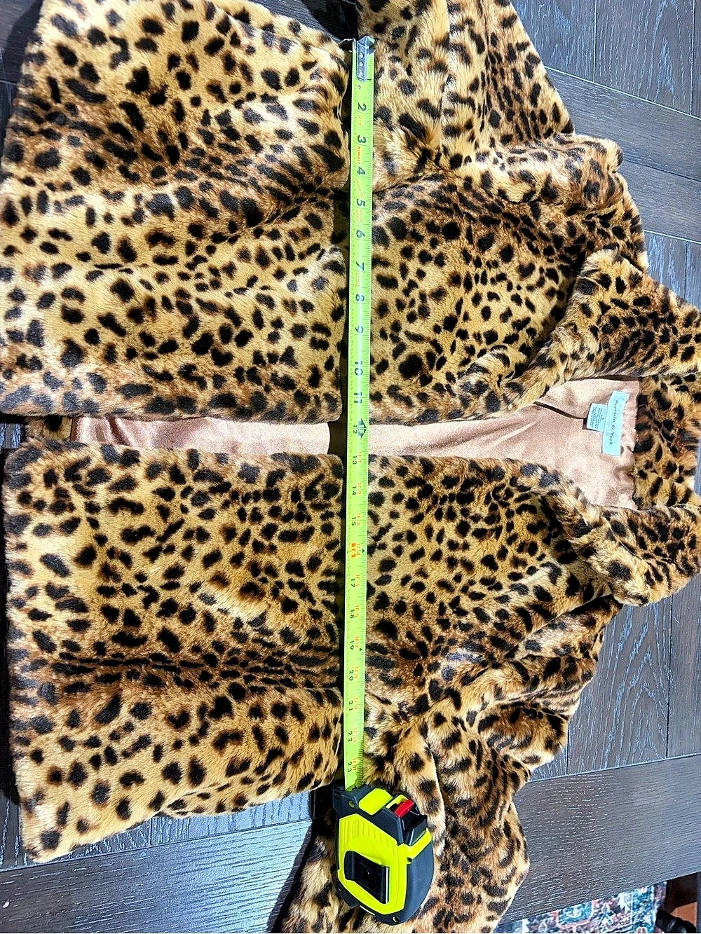 Preston & York Leopard Print Faux Fur Jacket Medium - Picture 5 of 5